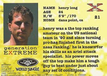 1994 Vision Generation Extreme #21 Henry Long Back